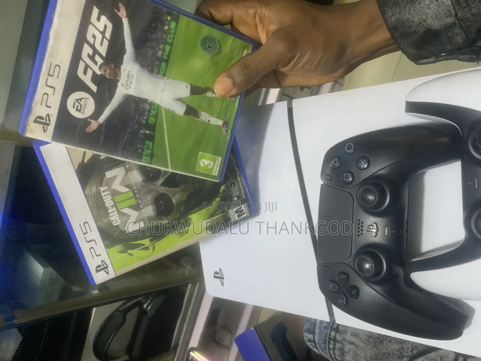 Ps5 Console With 2 Ps5 Game Controller and 2 Games