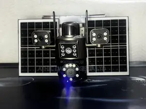 Real 4lens Solar CCTV Camera With 2 Panels