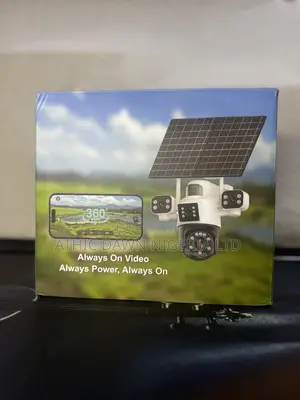 Real 4lens Solar CCTV Camera With 2 Panels