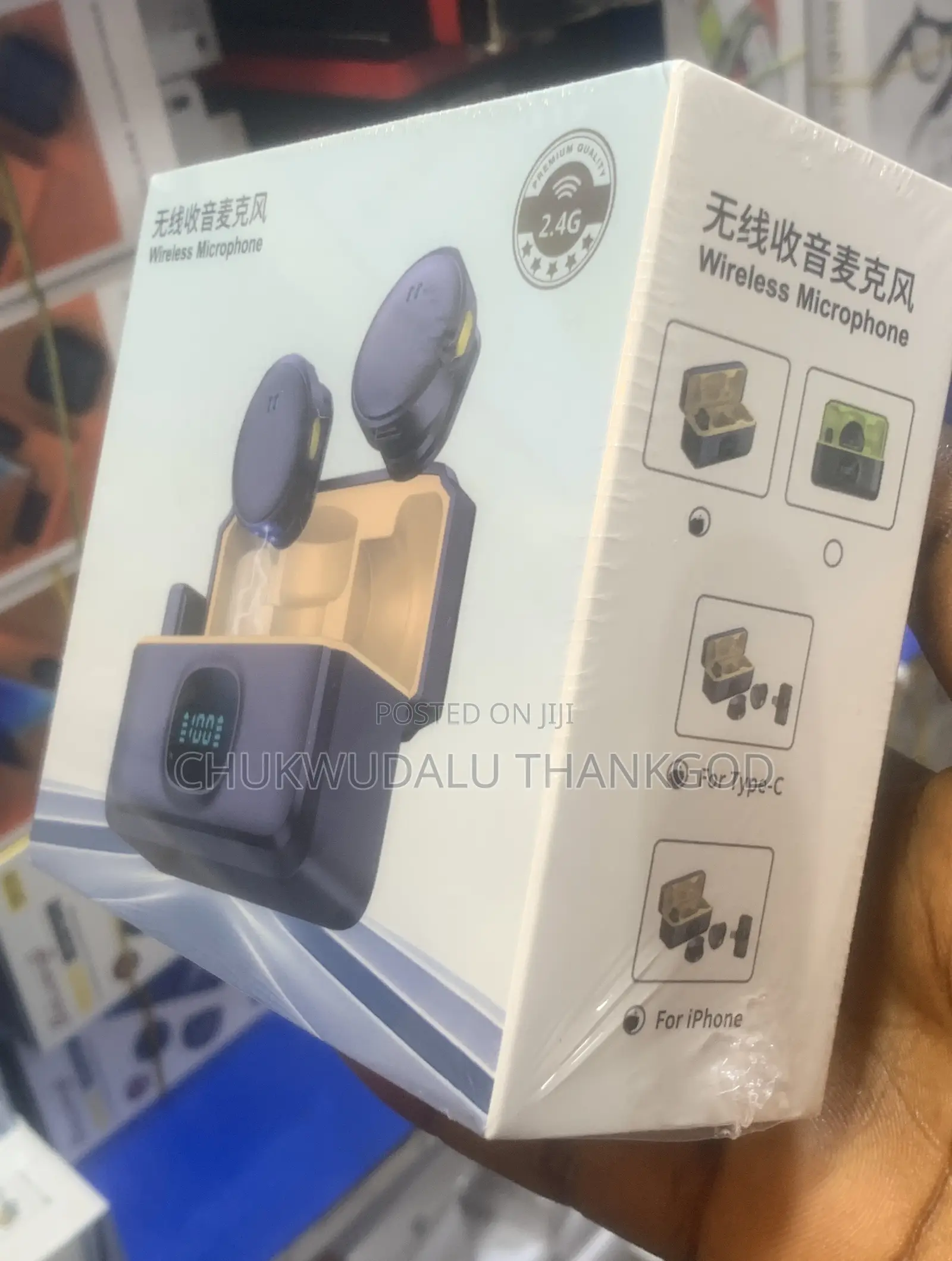 Q8 Button Type Double Magnetic Wireless Microphone