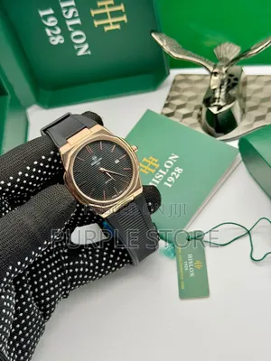Hislon Rubber Strap Non Tarnish Quality Watch