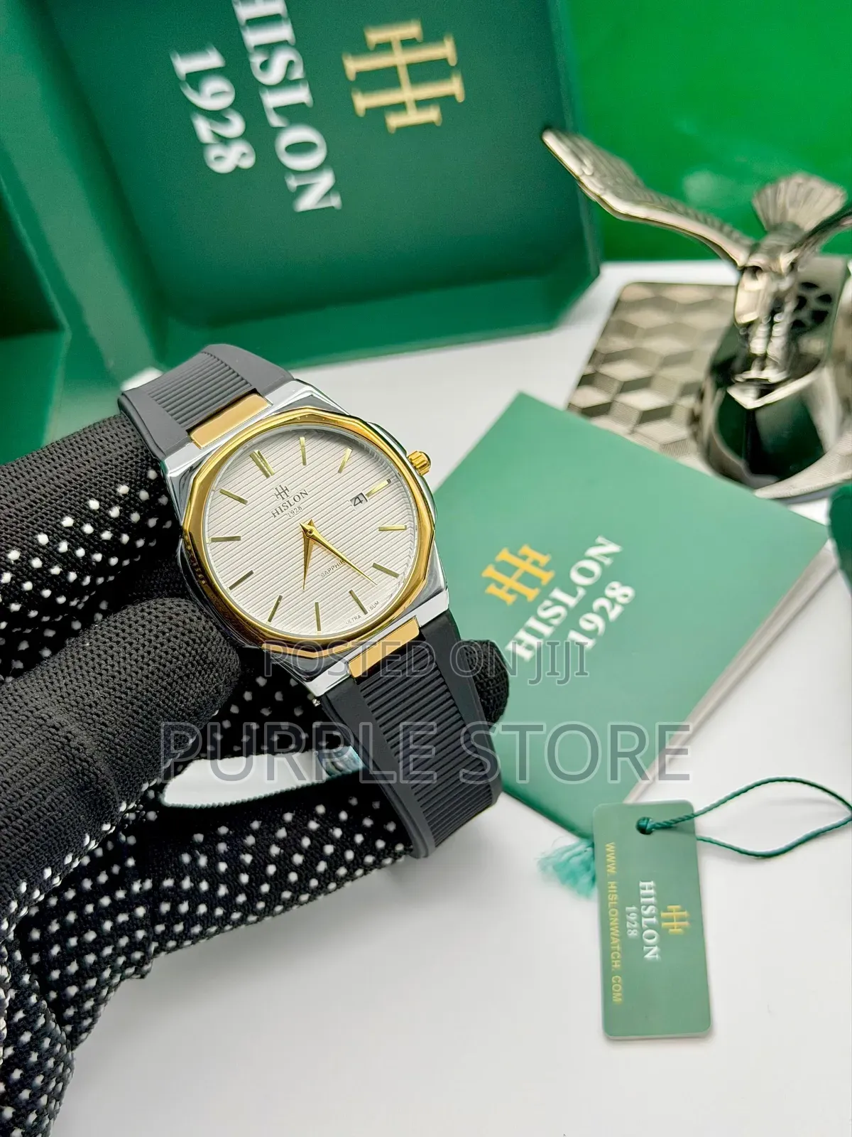 Hislon Rubber Strap Non Tarnish Quality Watch