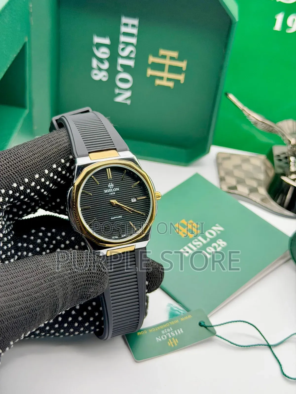 Hislon Rubber Strap Non Tarnish Quality Watch