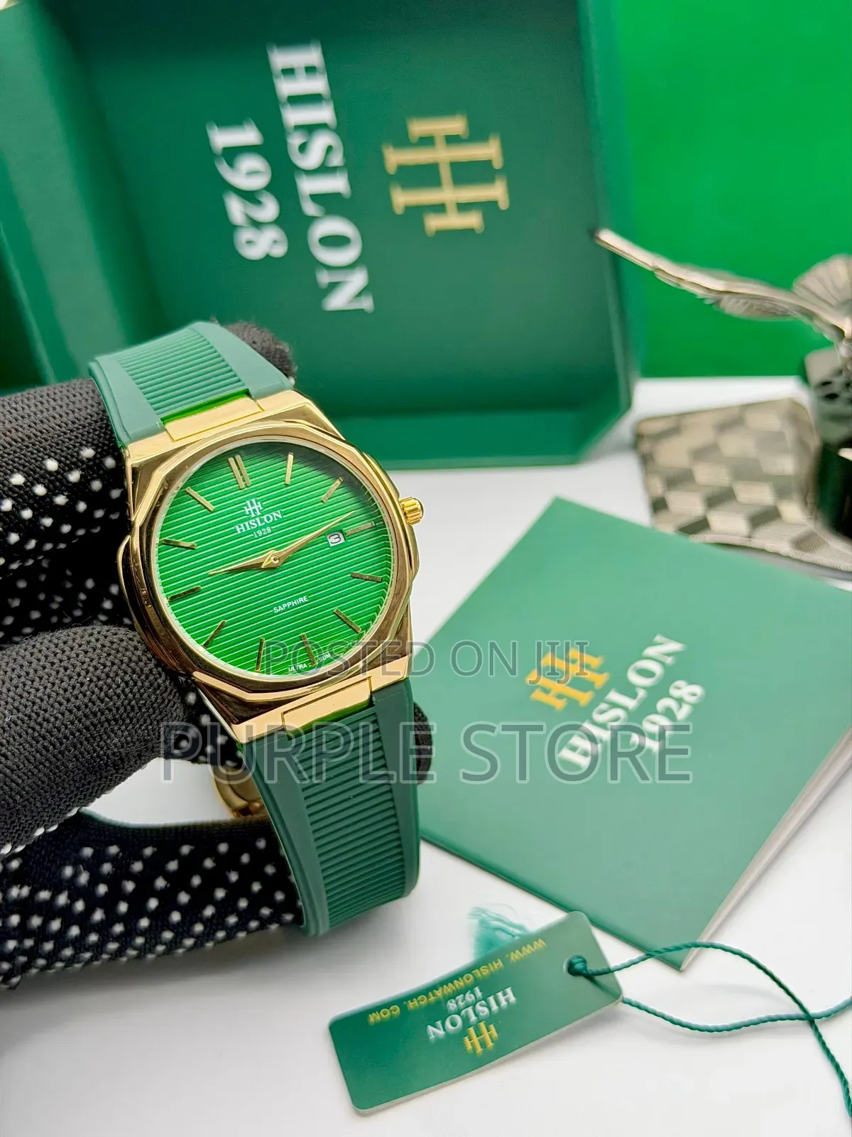 Hislon Rubber Strap Non Tarnish Quality Watch