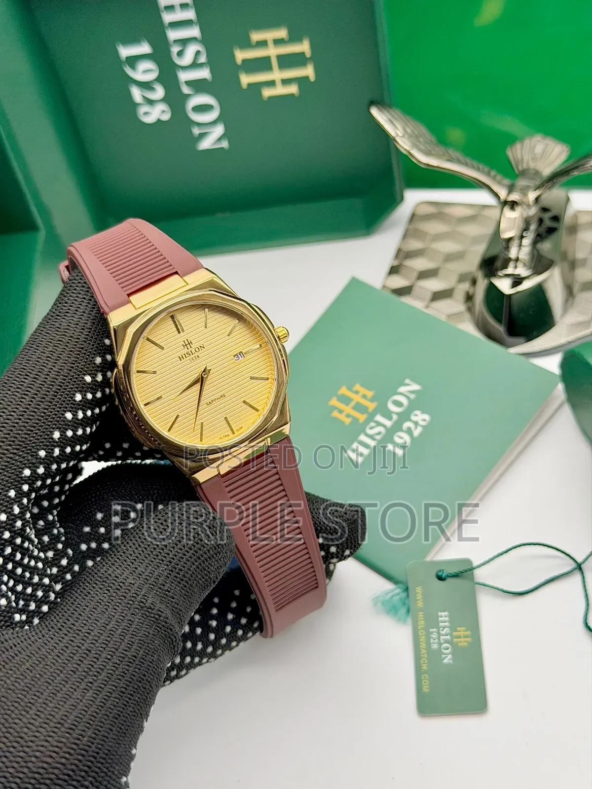 Hislon Rubber Strap Non Tarnish Quality Watch