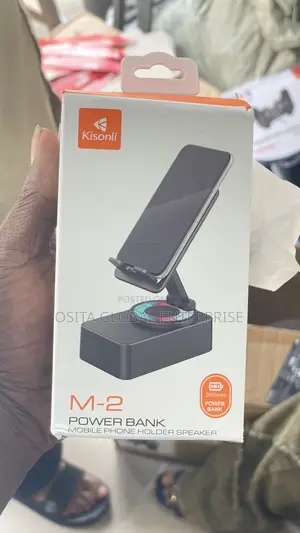 Kisonli M-2 Powerbank, Speaker and Phone Stand (All in One)
