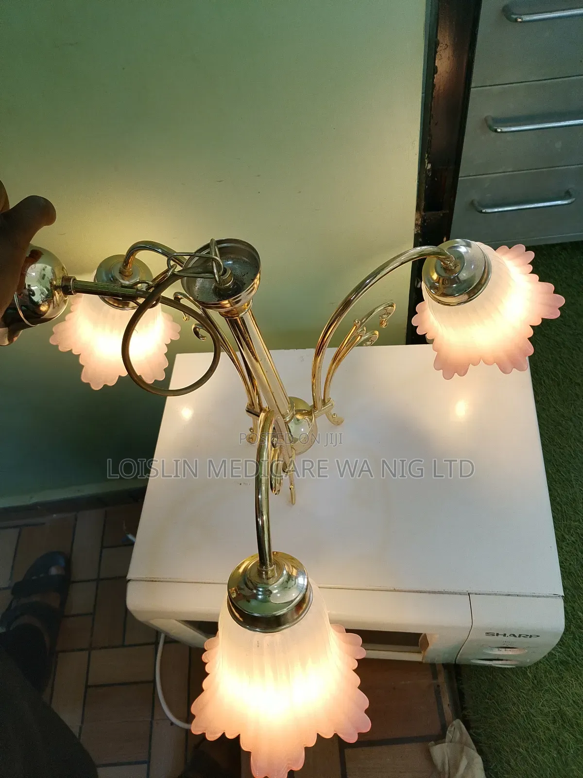 Vintage-Style Triple Arm Wall Light