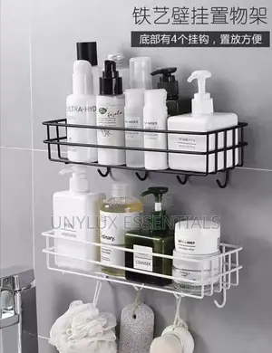 Black/White Hook Storage Rack