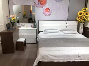 Turkish Executive Simple Bed Frame With Two Side Drawers and a Mirror