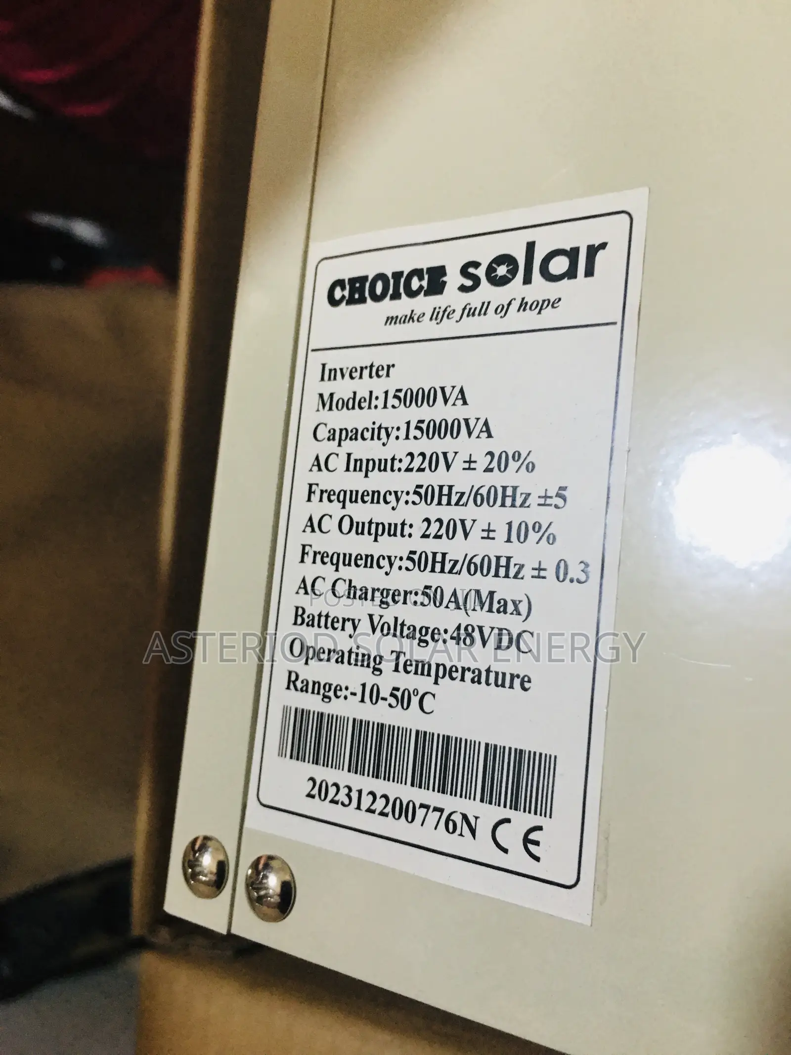 15kva 48v Choice Solar Inverter