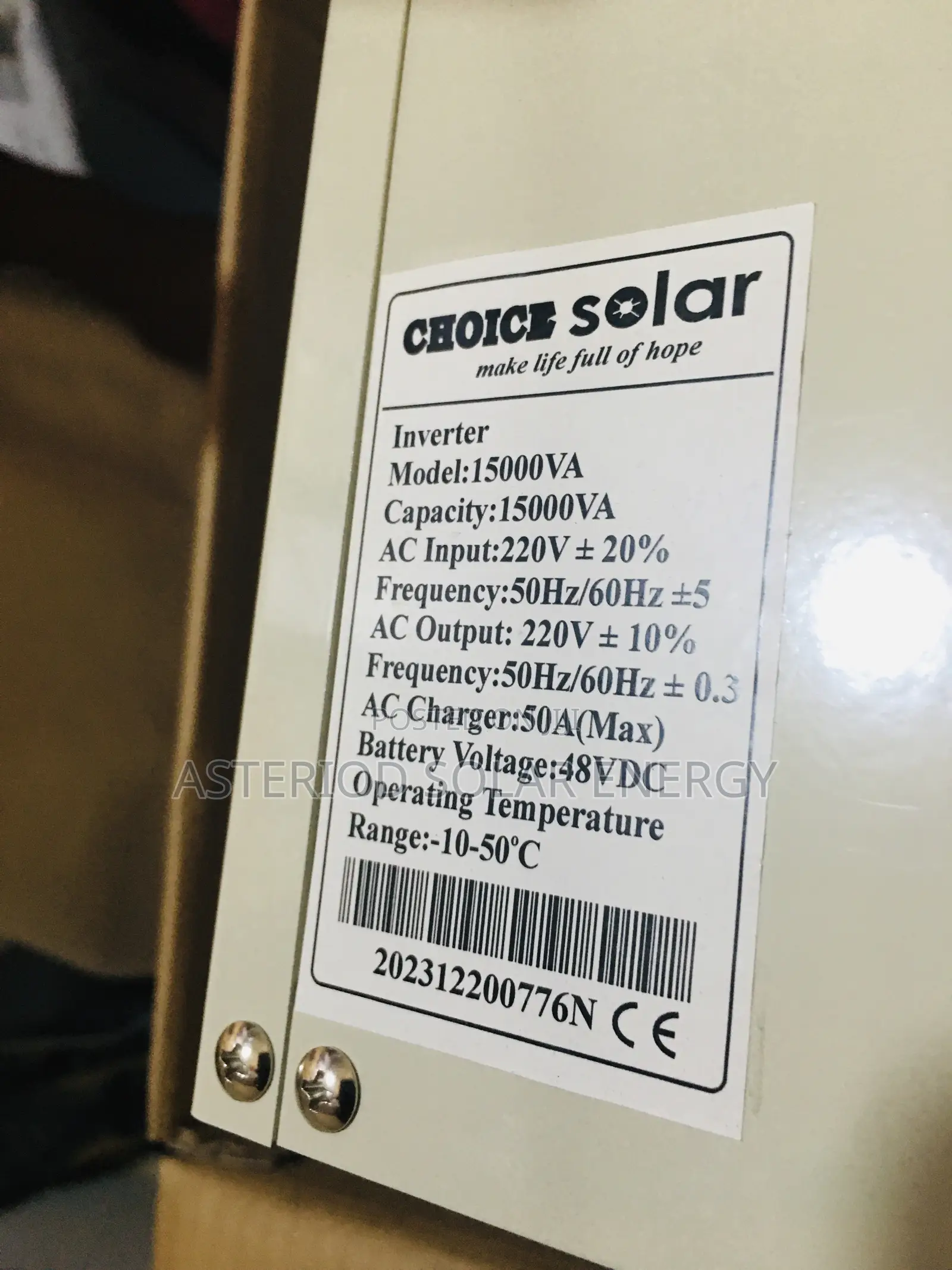 15kva 48v Choice Solar Inverter