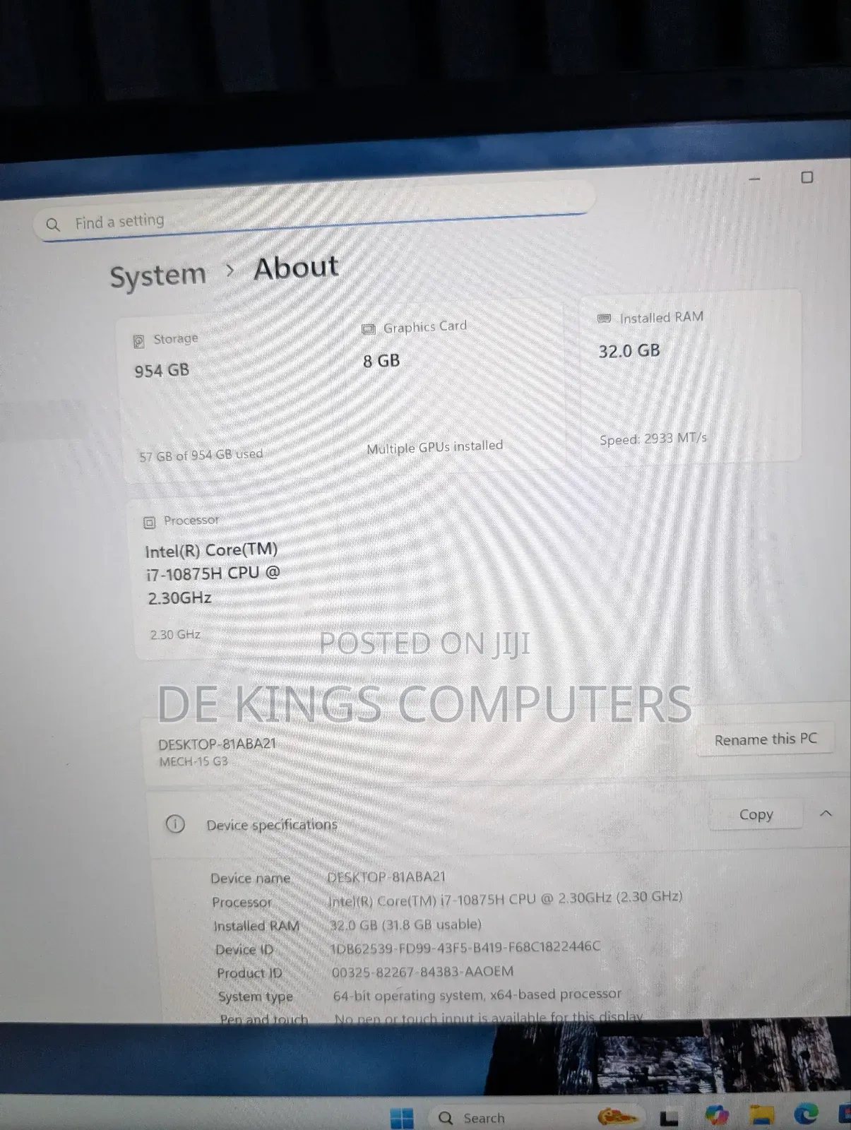 New Laptop 32GB Intel Core i7 SSD 1T