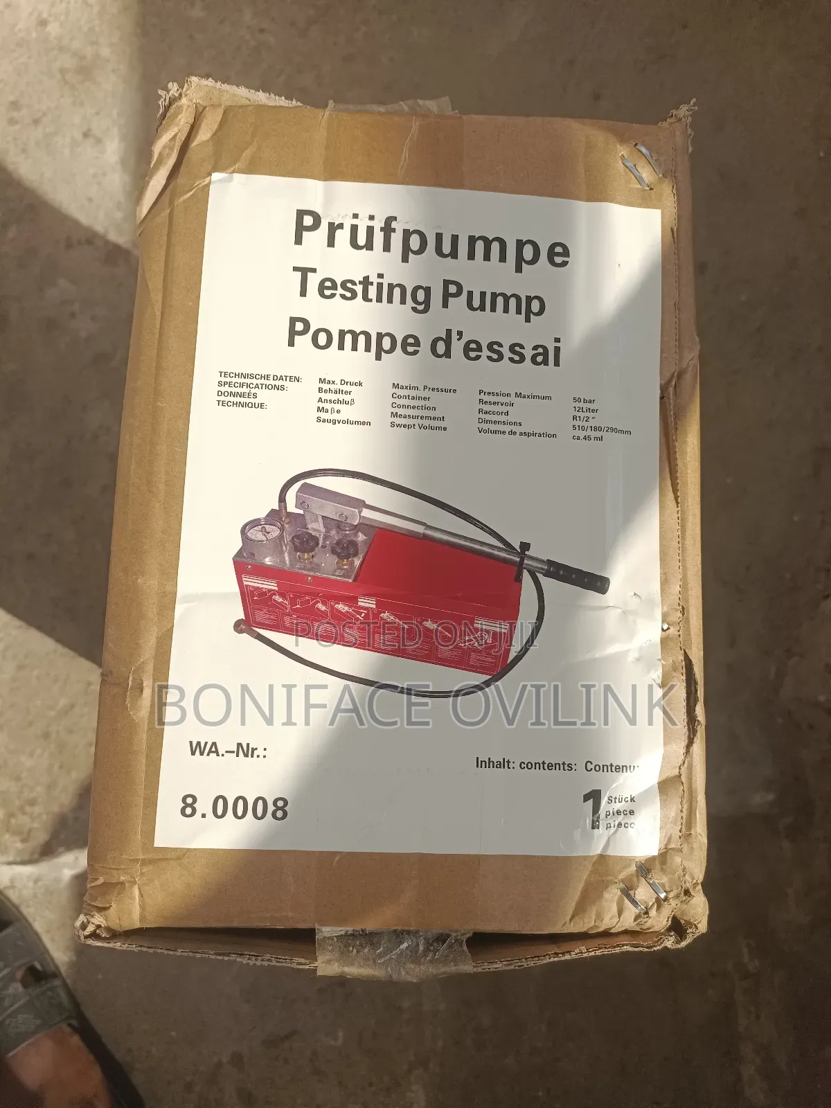Rp 50 Manual Hand Testing Pump