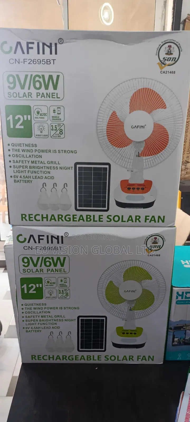 12 Inches Solar Table Fan
