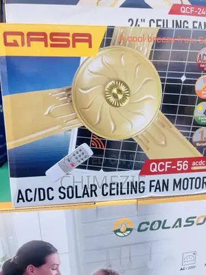 Qasa 56inches Ac/Dc Solar Ceiling Fan With Remote Control