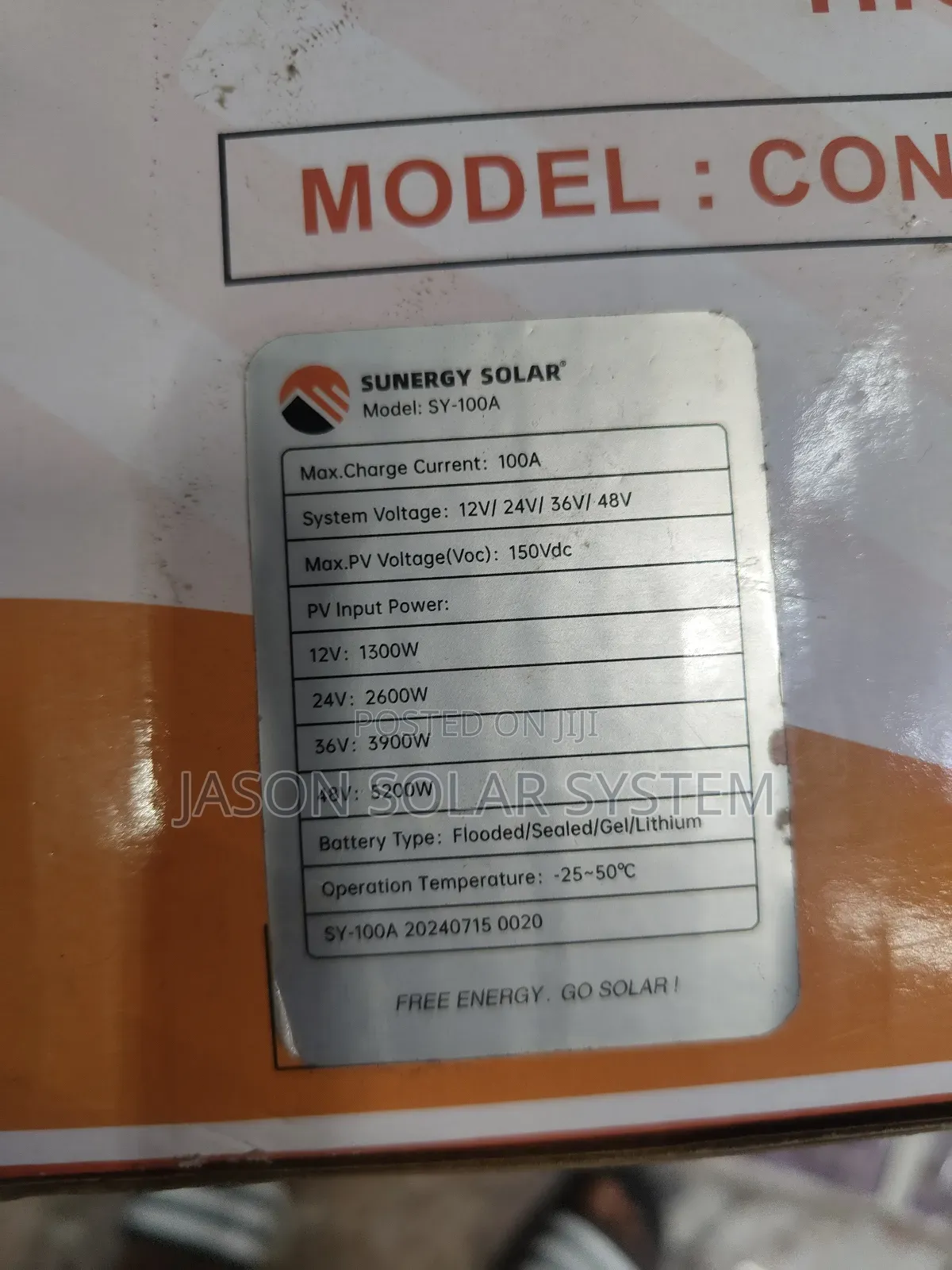 Sunergy MPPT Charge Controller 100a