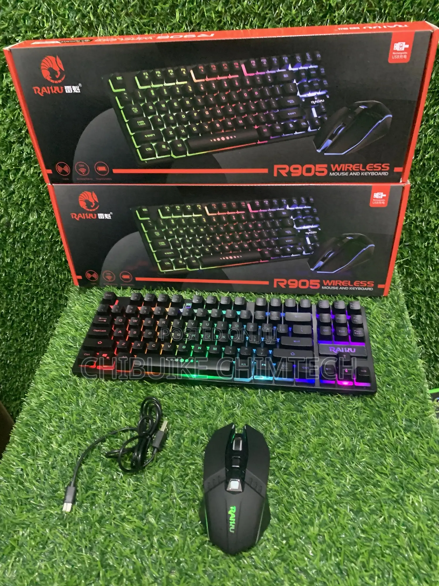 Raiku R905 Rechargeable Wireless Keyboard and Mouse Backlit