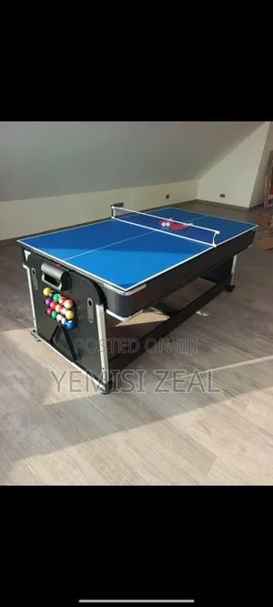 3 In 1 Tennis, Snooker And Air Hockey Table With Full Accessories