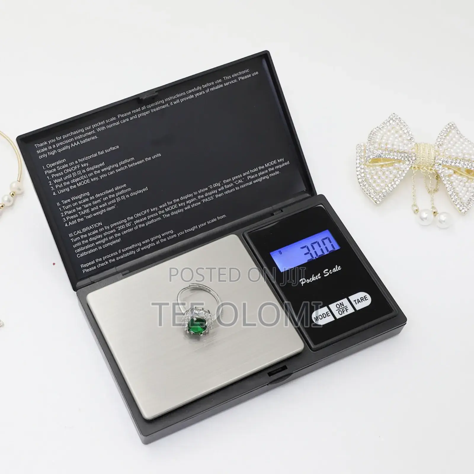 Digital Battery Operated Pocket Scale, 500g Max