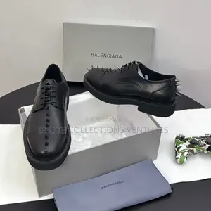 *Balenciaga Spiked Faced Leather Shoe “Black”*