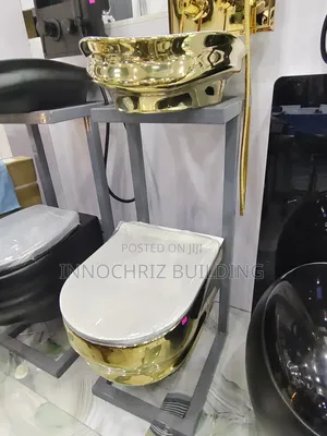 Gold Wall Hung With Basin