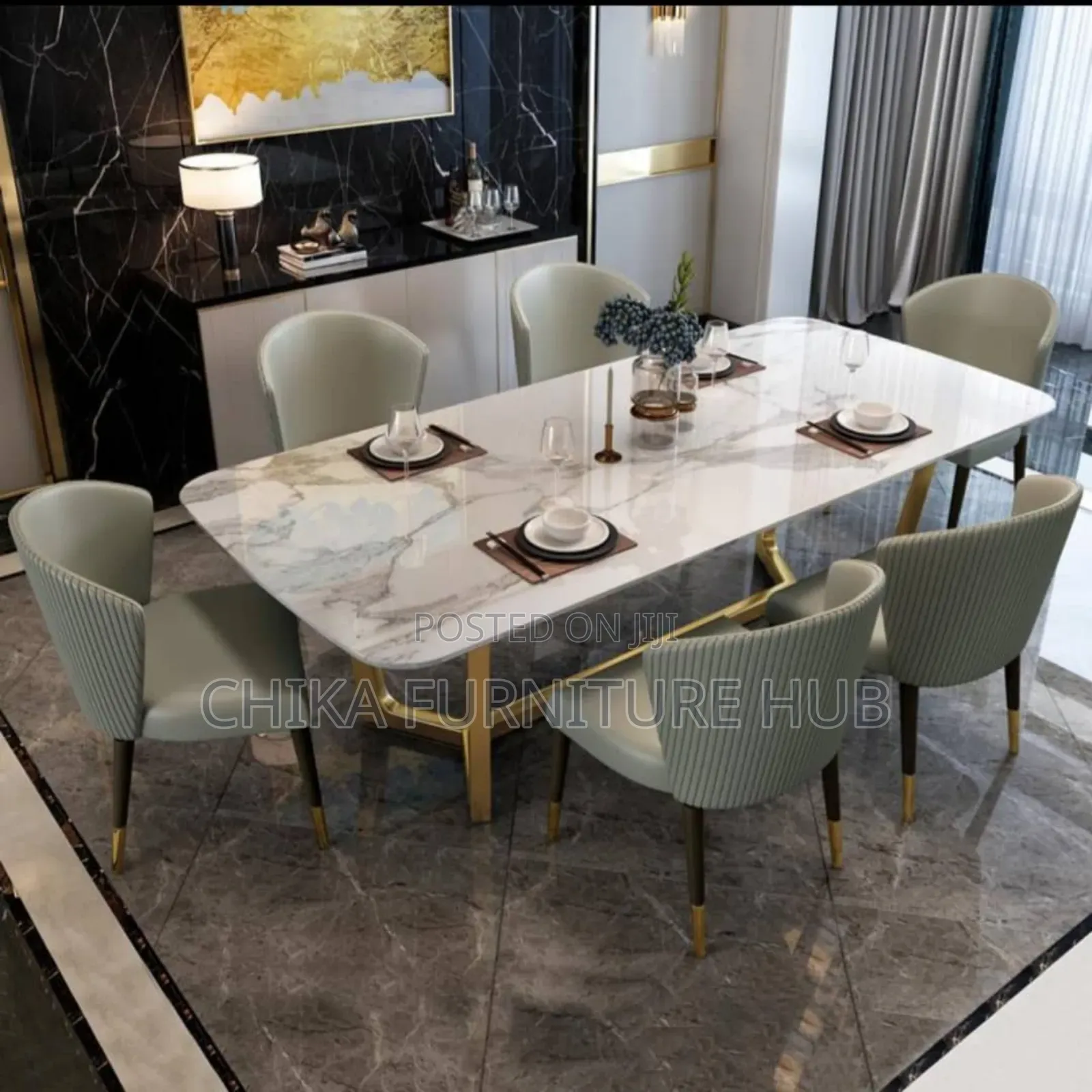 Quality Set of Marble Dining Set