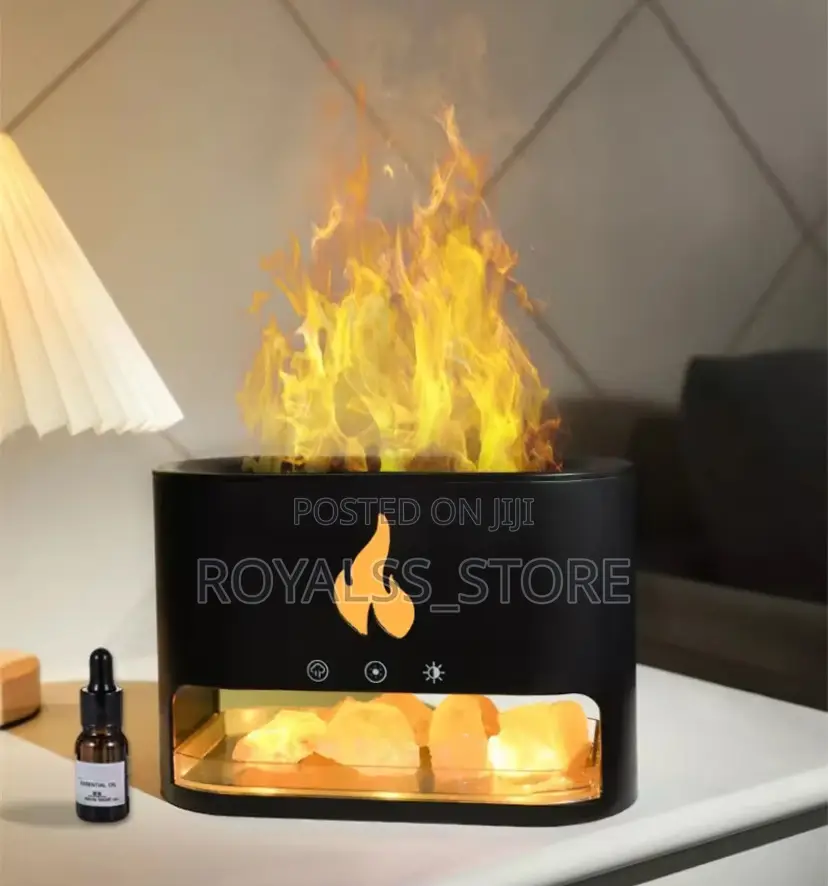 300ml Flame Aromatherapy Humidifier With Crystal Stone
