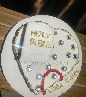 12' Special Traditional Cake With Bible and Bead