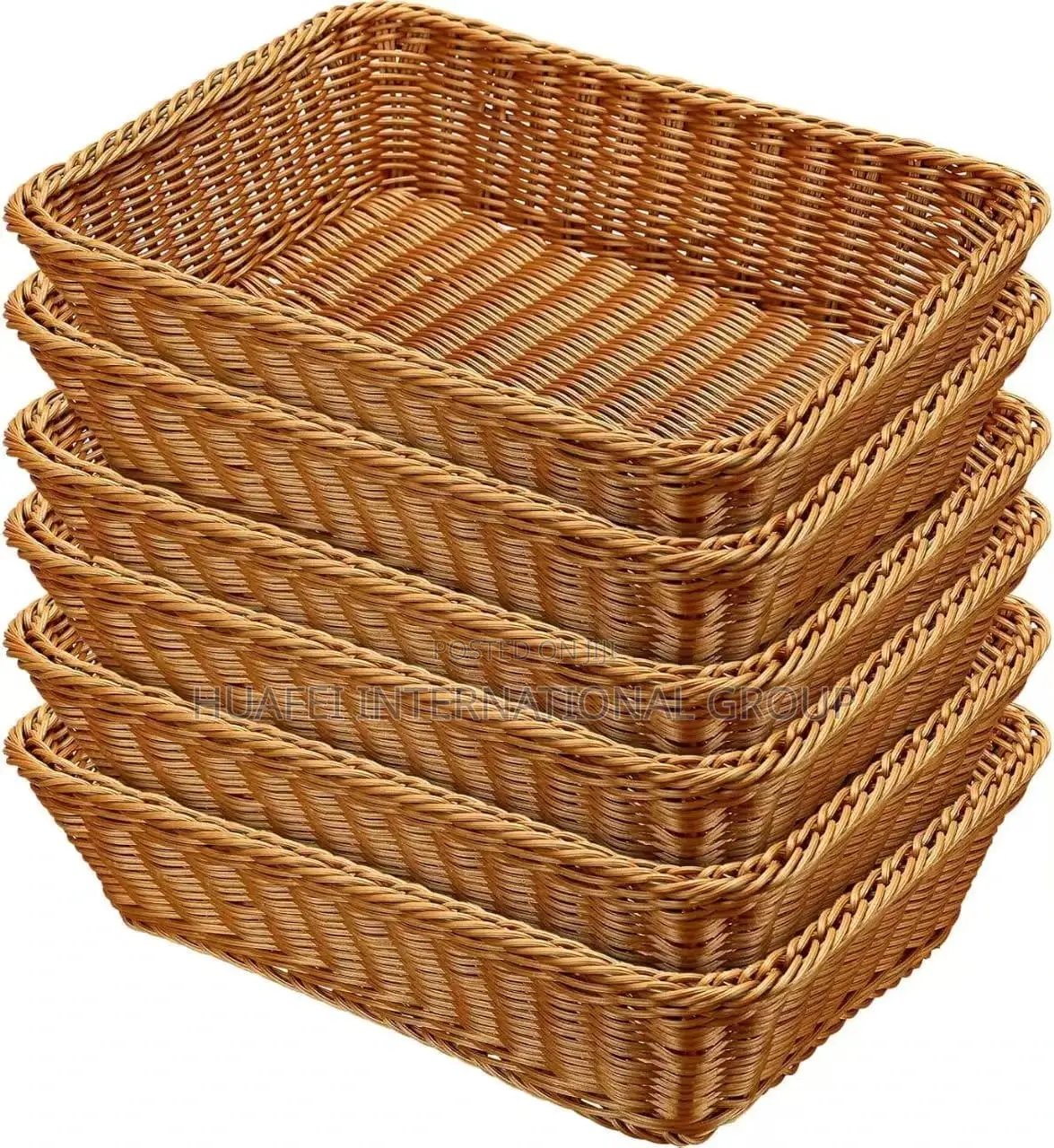 Woven Rattan Storage Basket/ Serving Tray