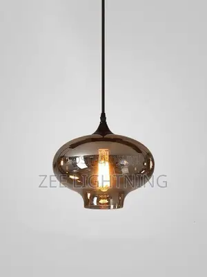 Amber Transparent Single Glass Pendant