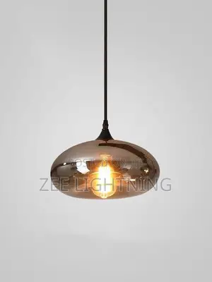 Amber Transparent Single Glass Pendant