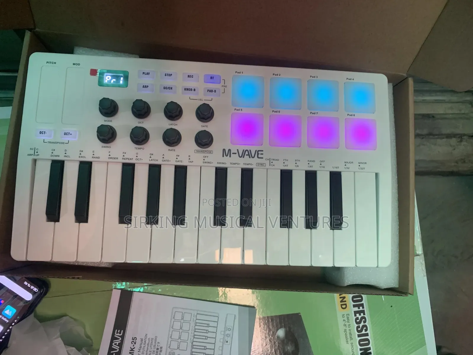 M-vave Studio Keyboard With Drum Pad 25keys