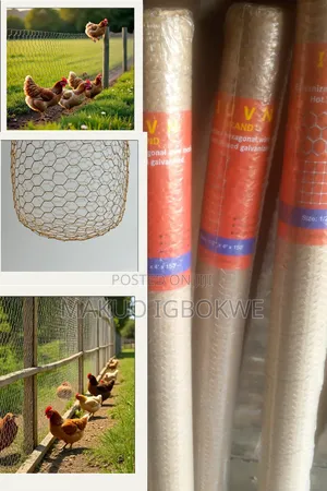 Thick Chicken Wire Mesh for Protecting Poultry Width - 1m Length - 45m