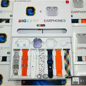 I20 Ultra Max Suit 10 in 1 Set Smartwatch With TWS Earphone Wireless