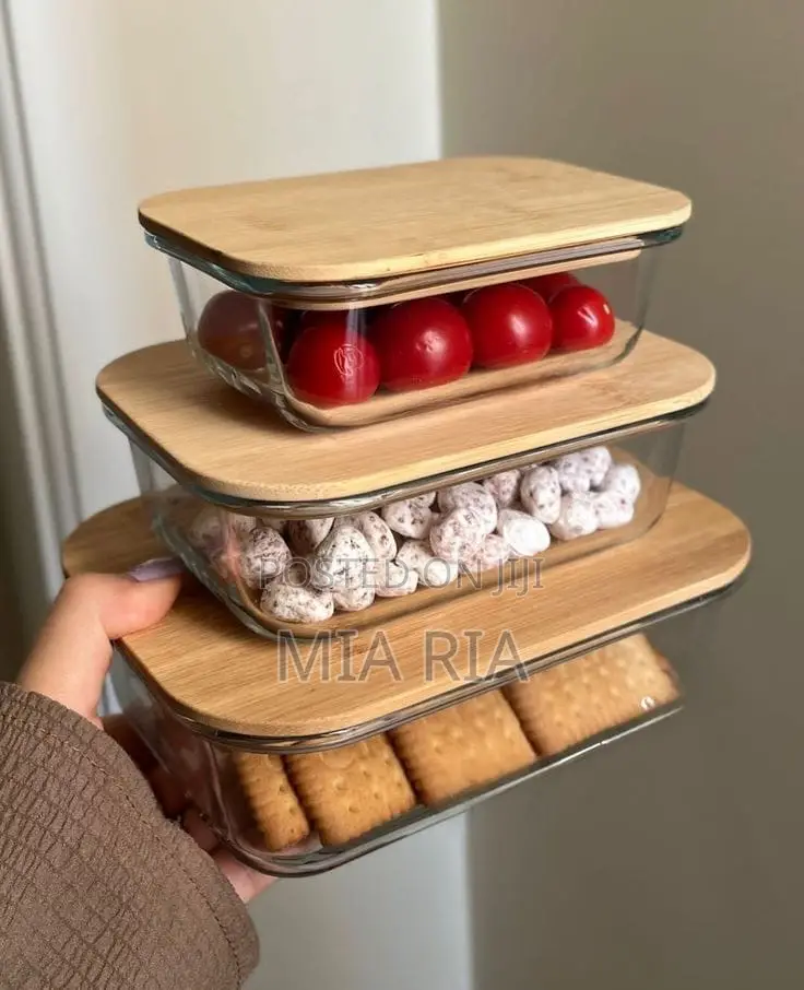 Storage Bowls With Bamboo Lid