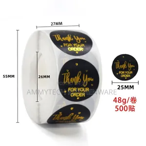 Big 500pcs Roll Thank You Sticker/Seal Labels Gifts Packaging Decor