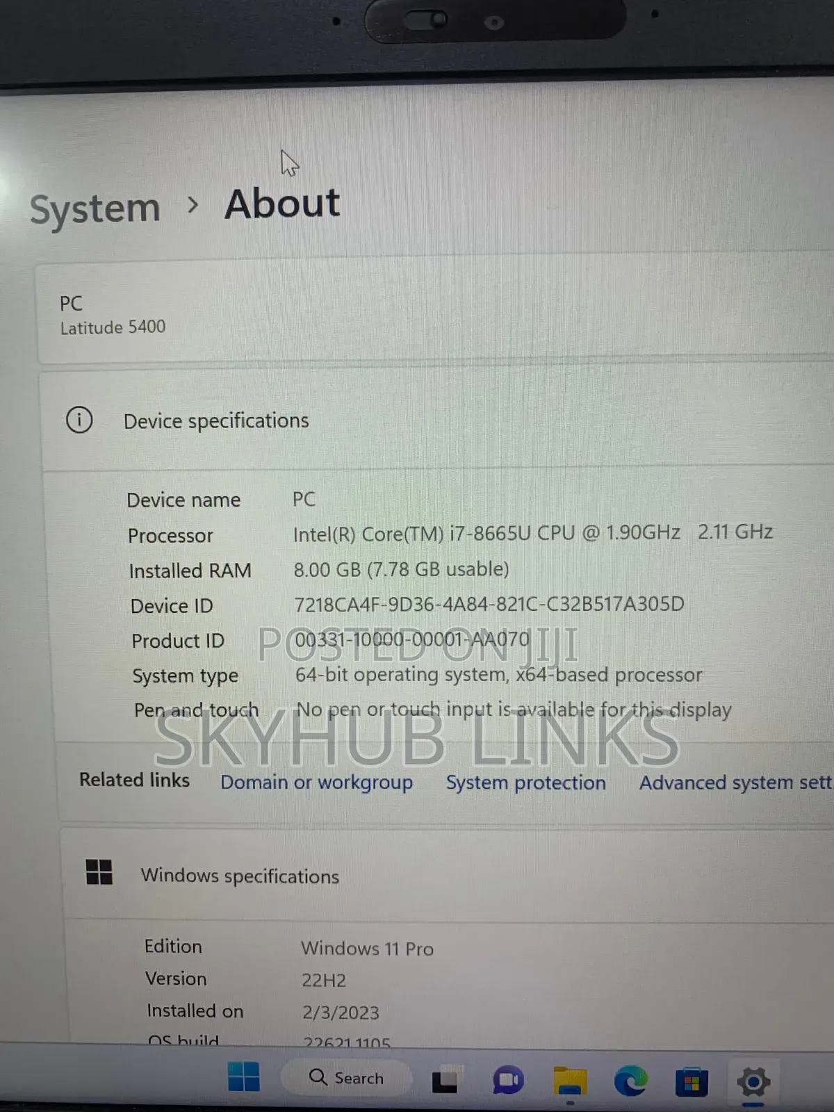 Laptop Dell Latitude 5400 8GB Intel Core I7 SSD 256GB