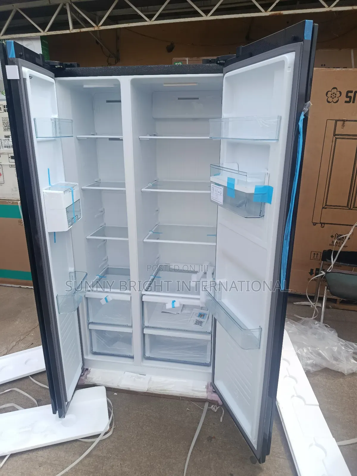 Scanfrost Side by Side Inverter Fridge 500l