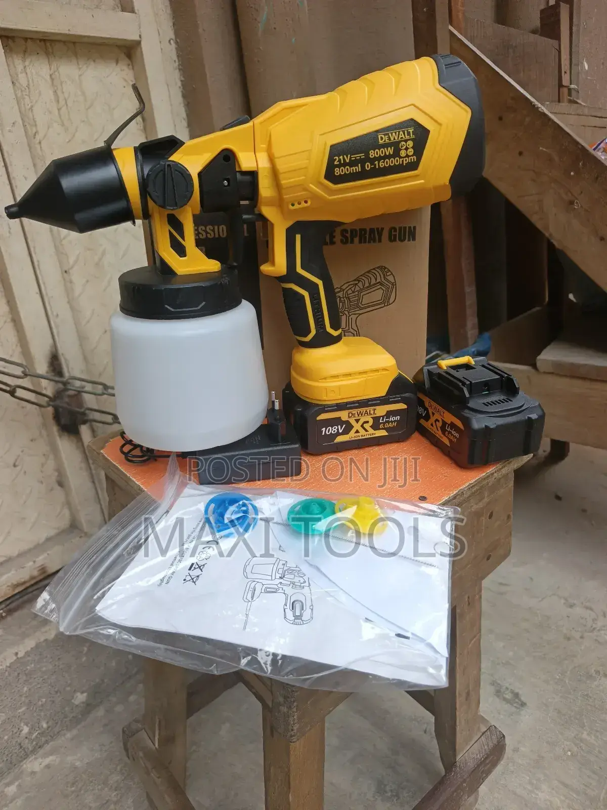 Cordless Battery Spray Gun Dewalt  108v