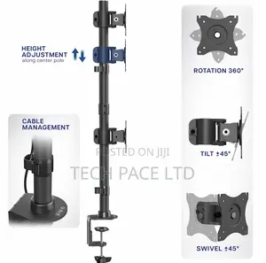 Vivo Dual Ultrawide Monitor Desk Mount, Stand For 2 Screens Up To 49"