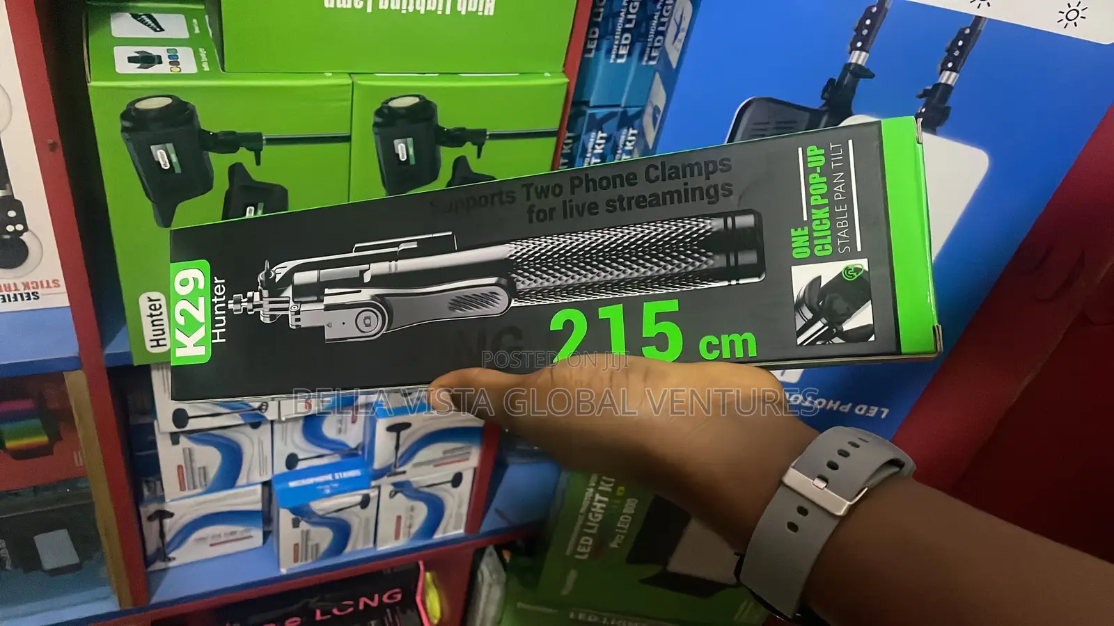 Green Pack 6ft Selfie Stick Tripod