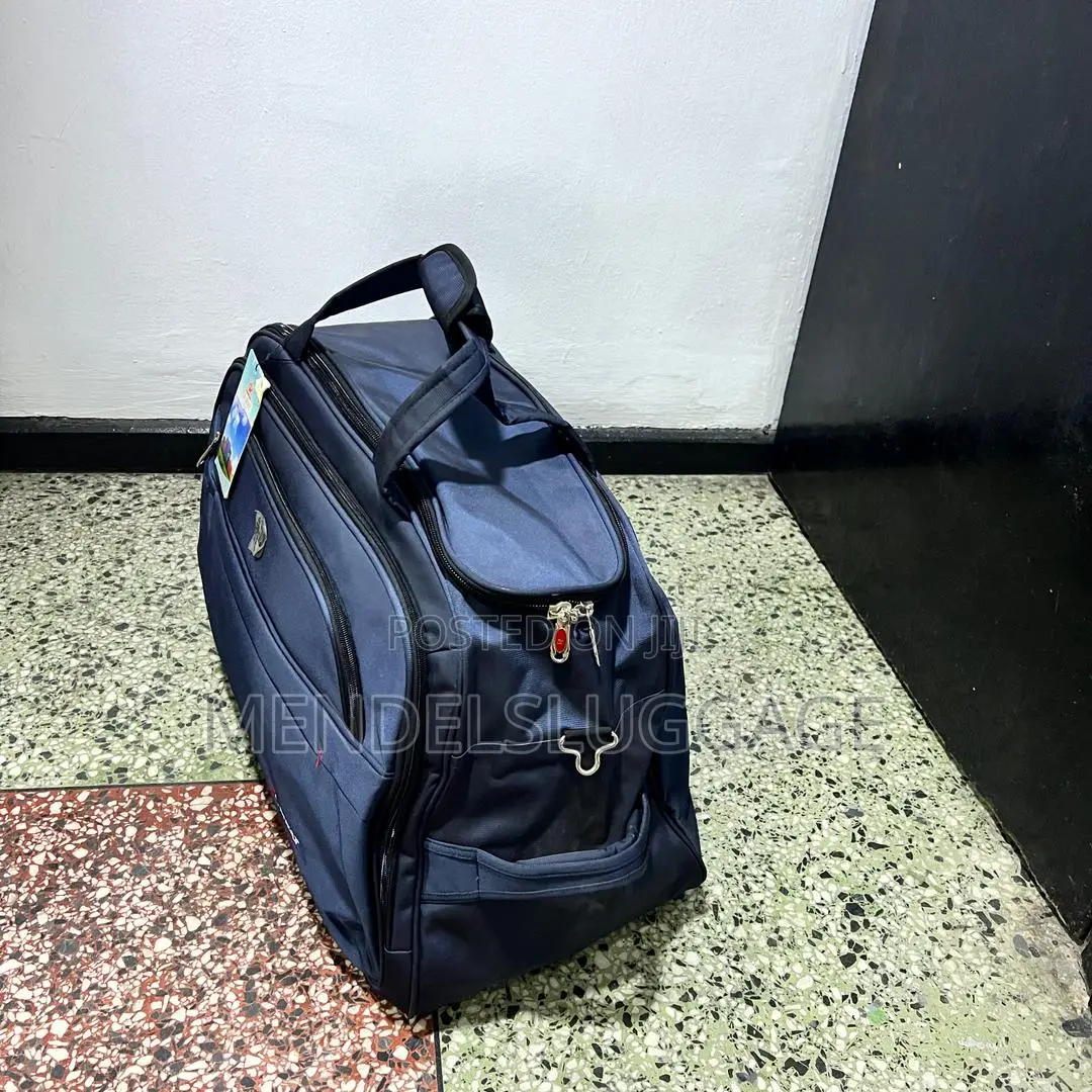 Spacious Fabric Travel Duffel Bag – Blue