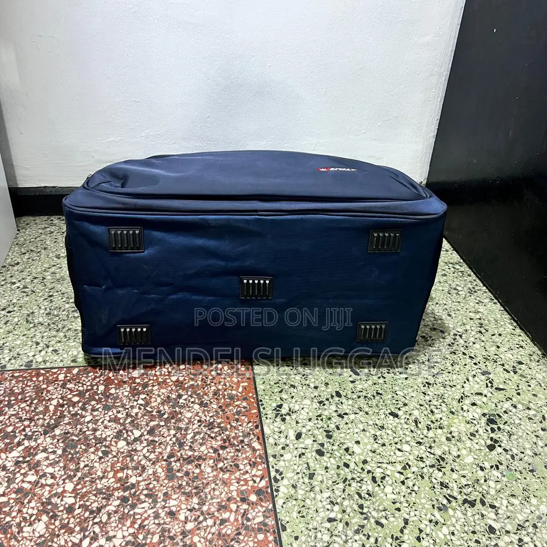 Spacious Fabric Travel Duffel Bag – Blue