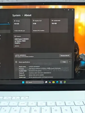 Laptop Asus ROG Zephyrus G14 16GB AMD Ryzen 9 SSD 1T