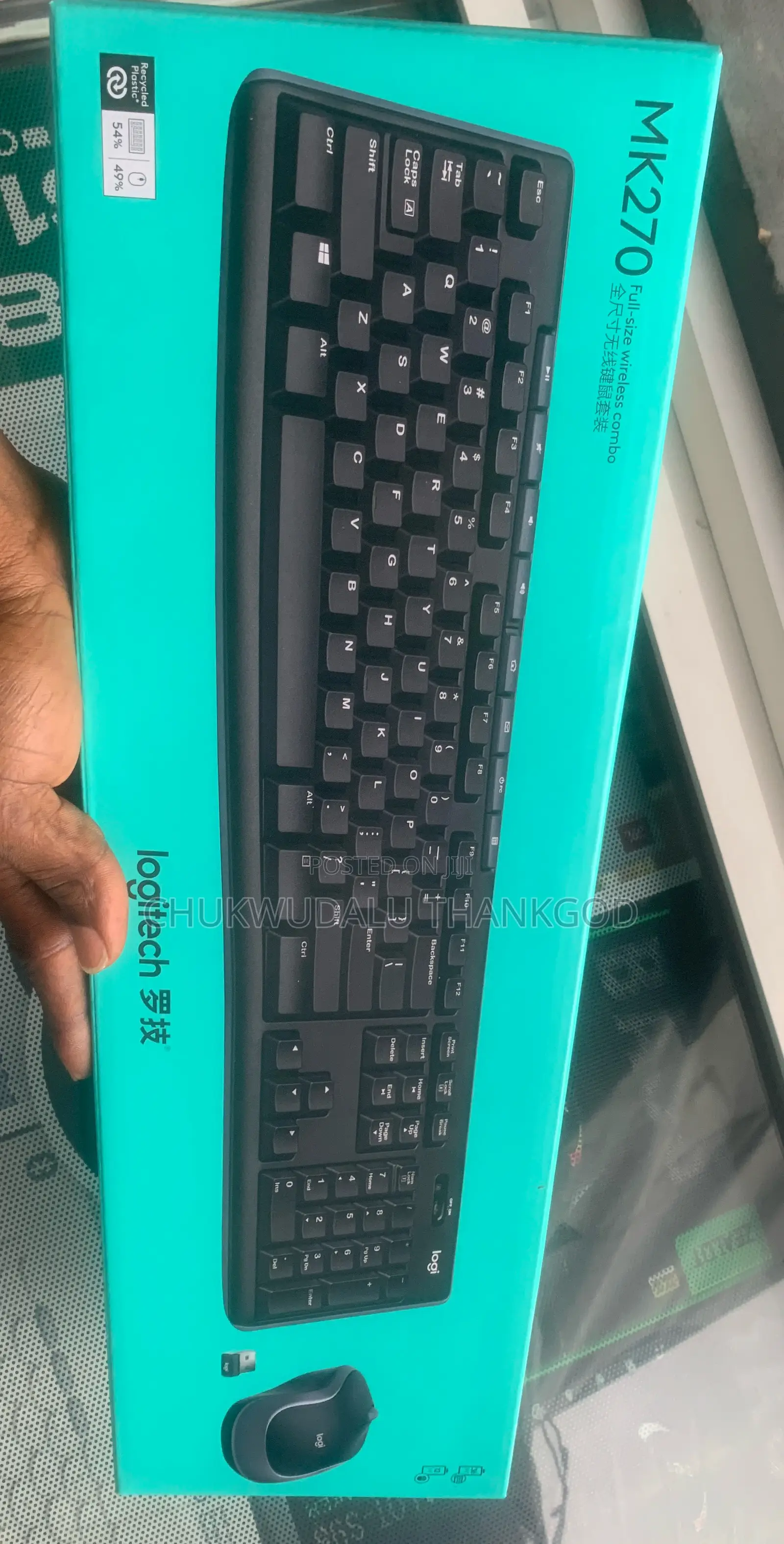 Original Grade 1 Logitech Mk270 Full-size Wireless Combo