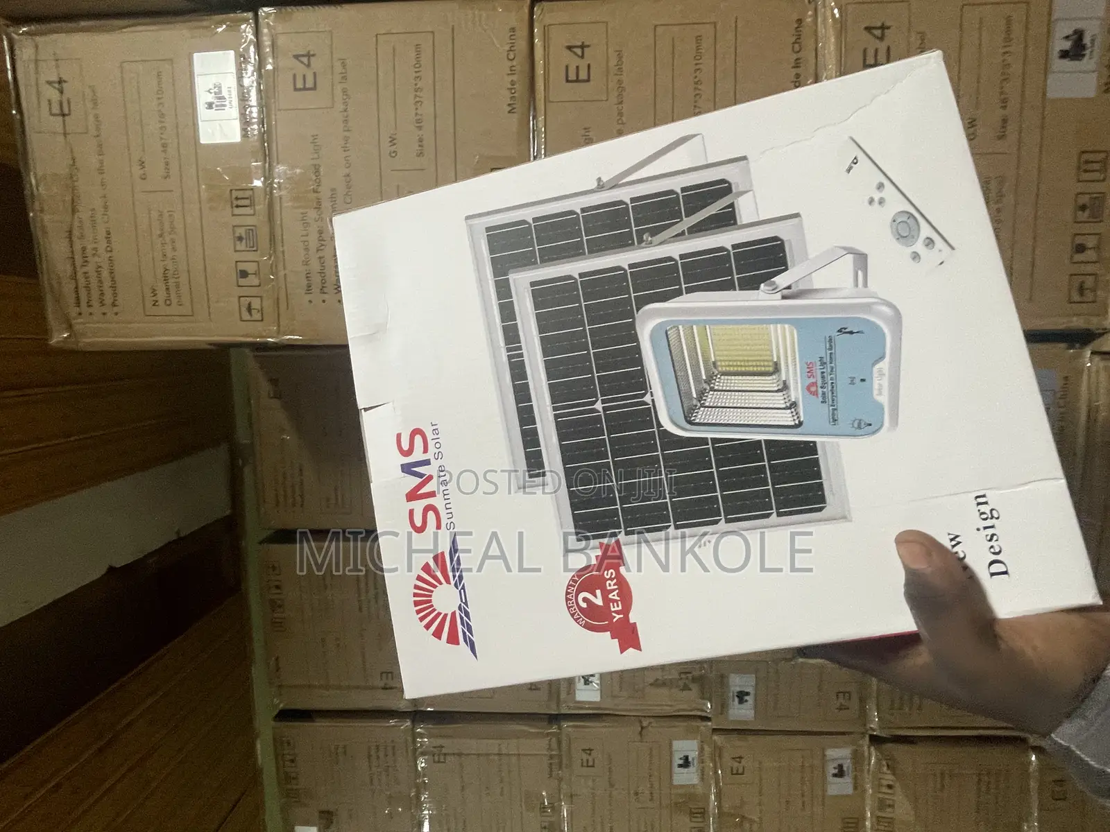 SMS Square Light Solar Flood Light With Panel Remote