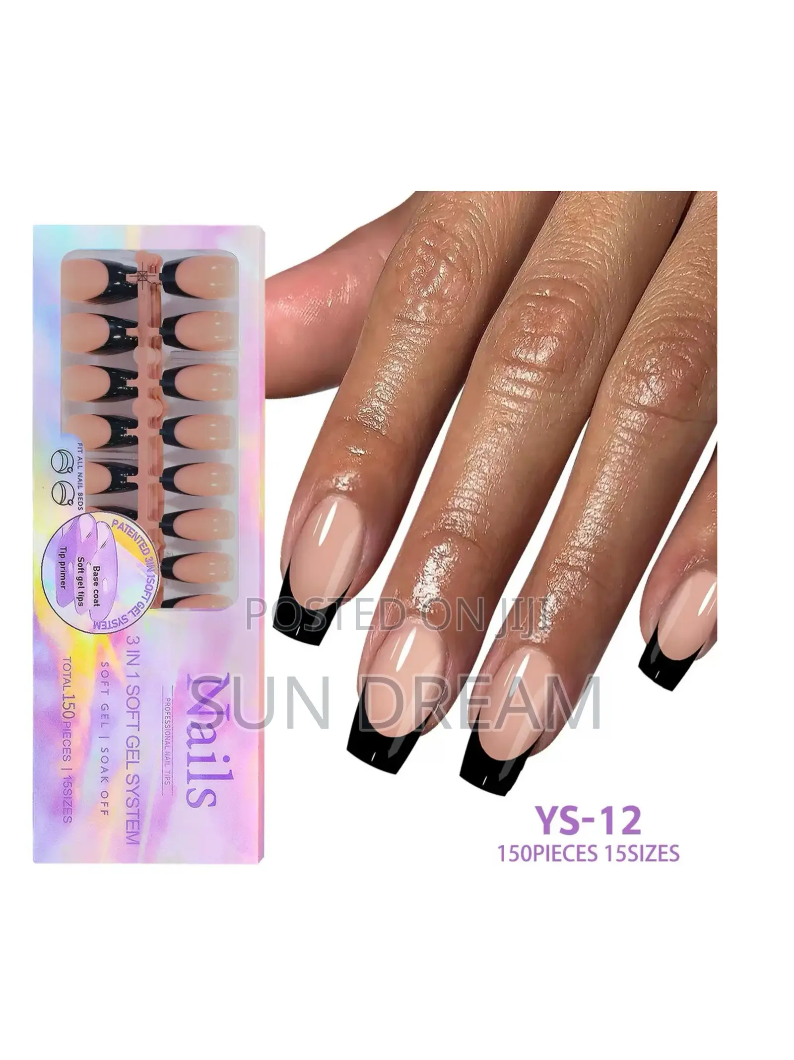 150 Pieces French Tip Nails Press on Nails