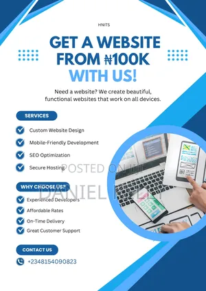 Launch Your Business Website From ₦