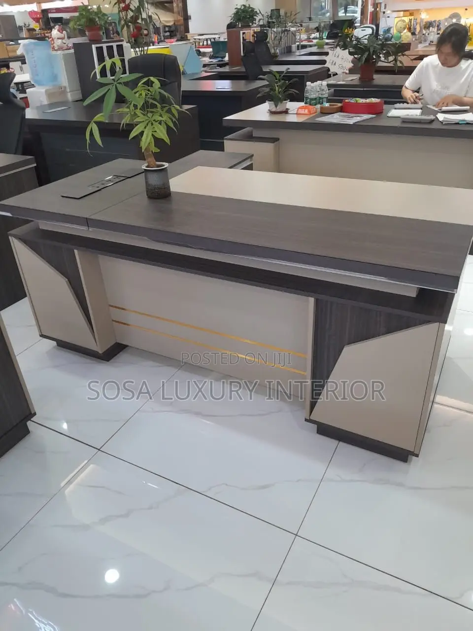 Premium Modern Office Desk With Integrated Storage