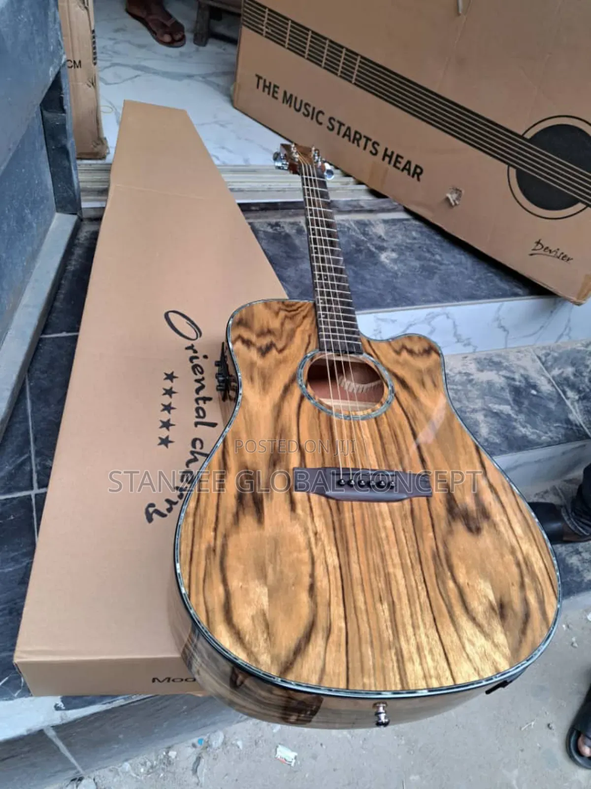 Quality Oriental Cherry Semi Acoustic Guitar
